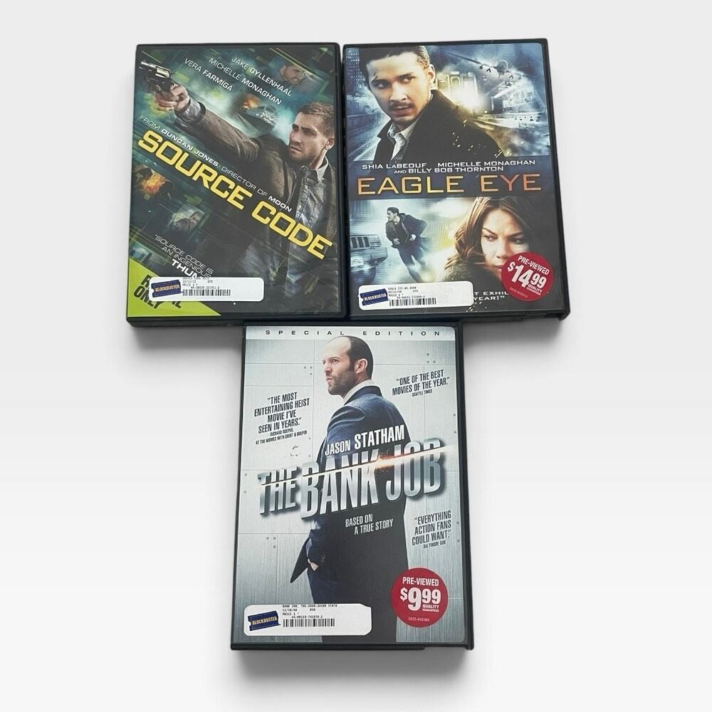 3 Action Thriller DVD Movie Bundle